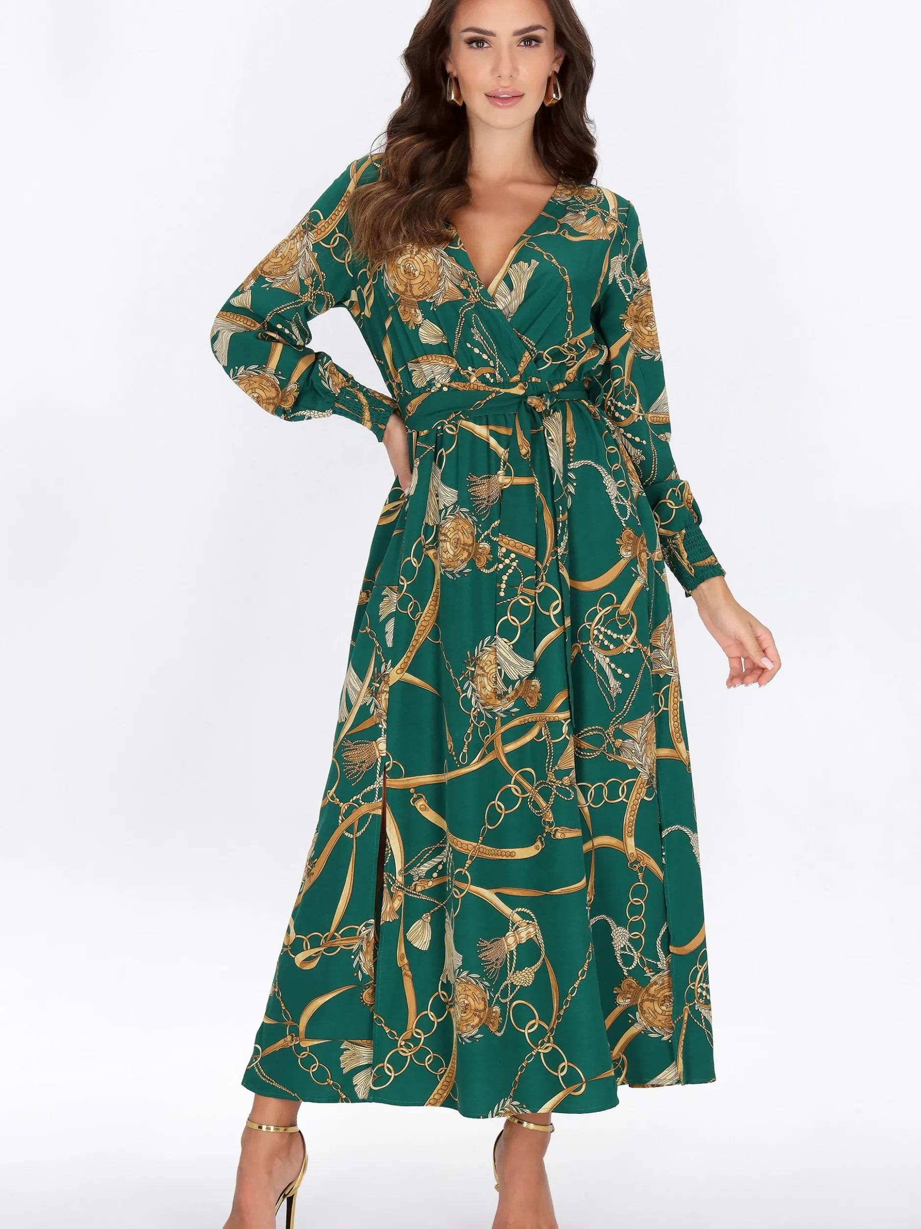 Faina Damen Kleid in türkis - Länge: mittel