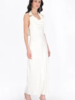 Faina Damen Kleid in weiß - Länge: mittel