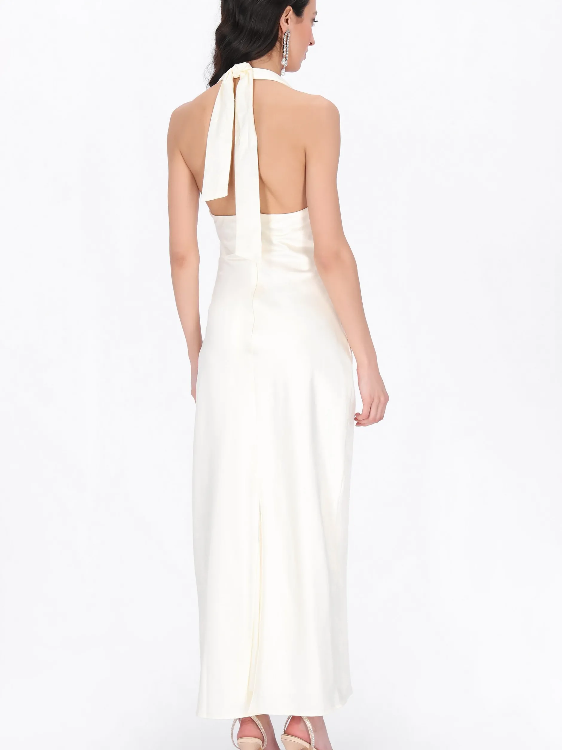 Faina Damen Kleid in weiß - Länge: mittel