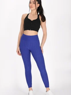 Faina Damen Leggings in blau - Länge: mittel