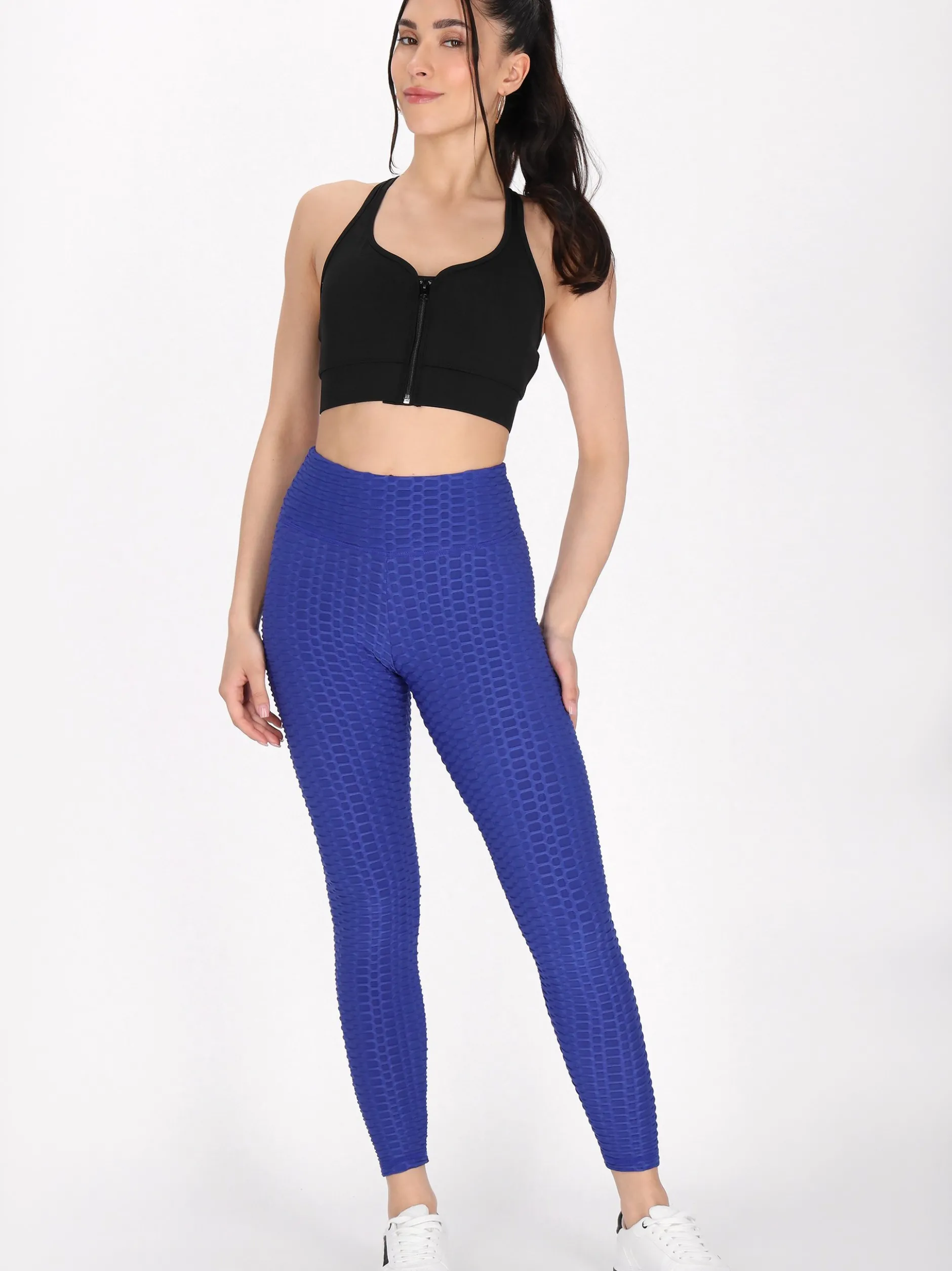 Faina Damen Leggings in blau - Länge: mittel