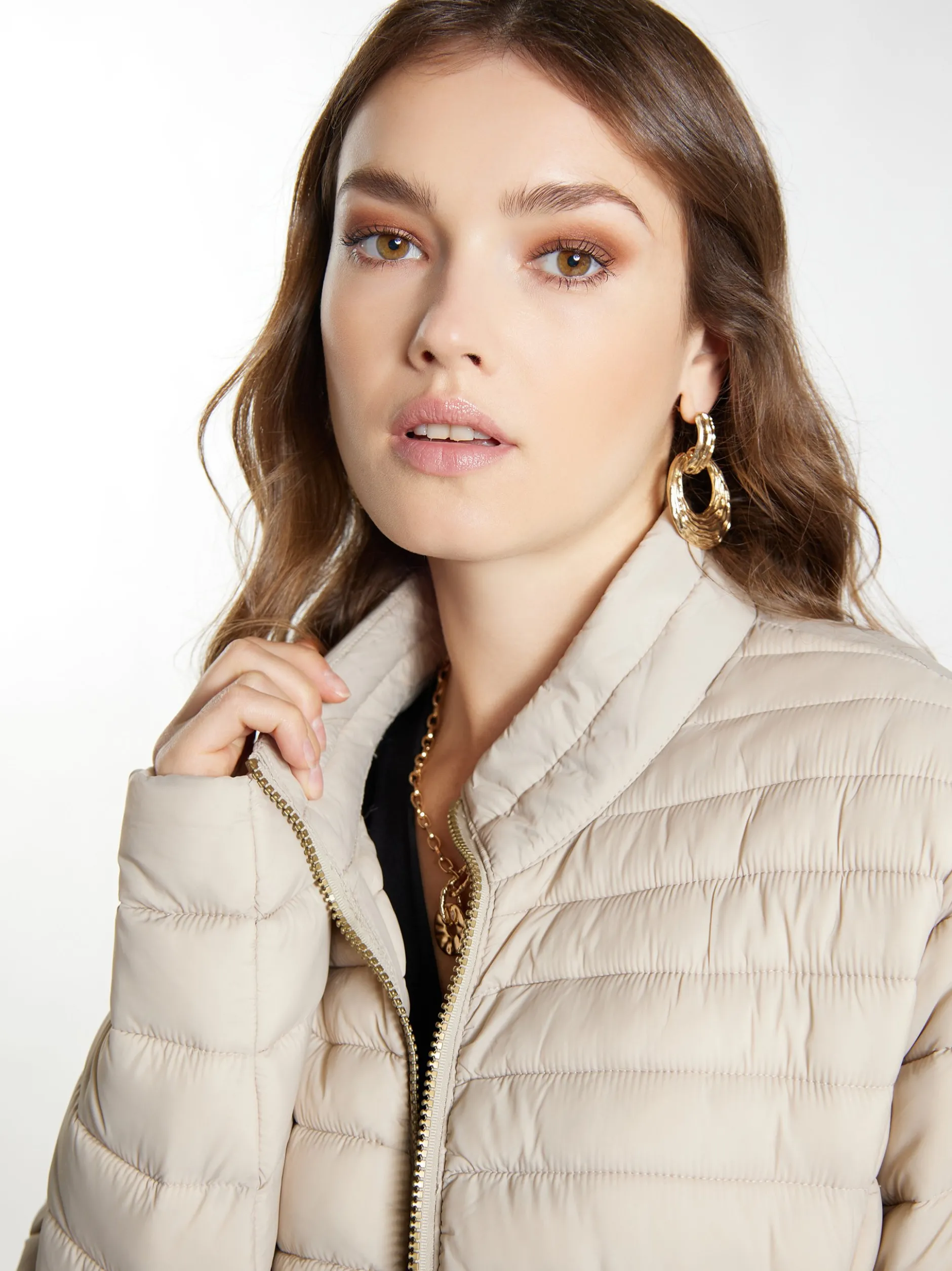 Faina Damen leichte Steppjacke in beige