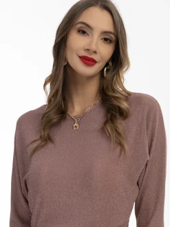 Faina Damen Minikleid in altrosa - Ausschnitt: Rundhals