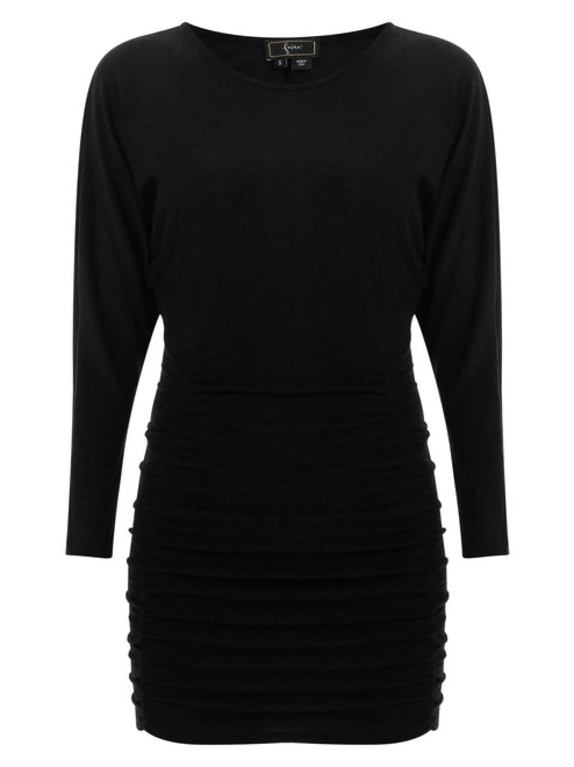 Faina Damen Minikleid in schwarz - Ausschnitt: Rundhals