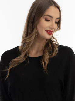 Faina Damen Minikleid in schwarz - Ausschnitt: Rundhals