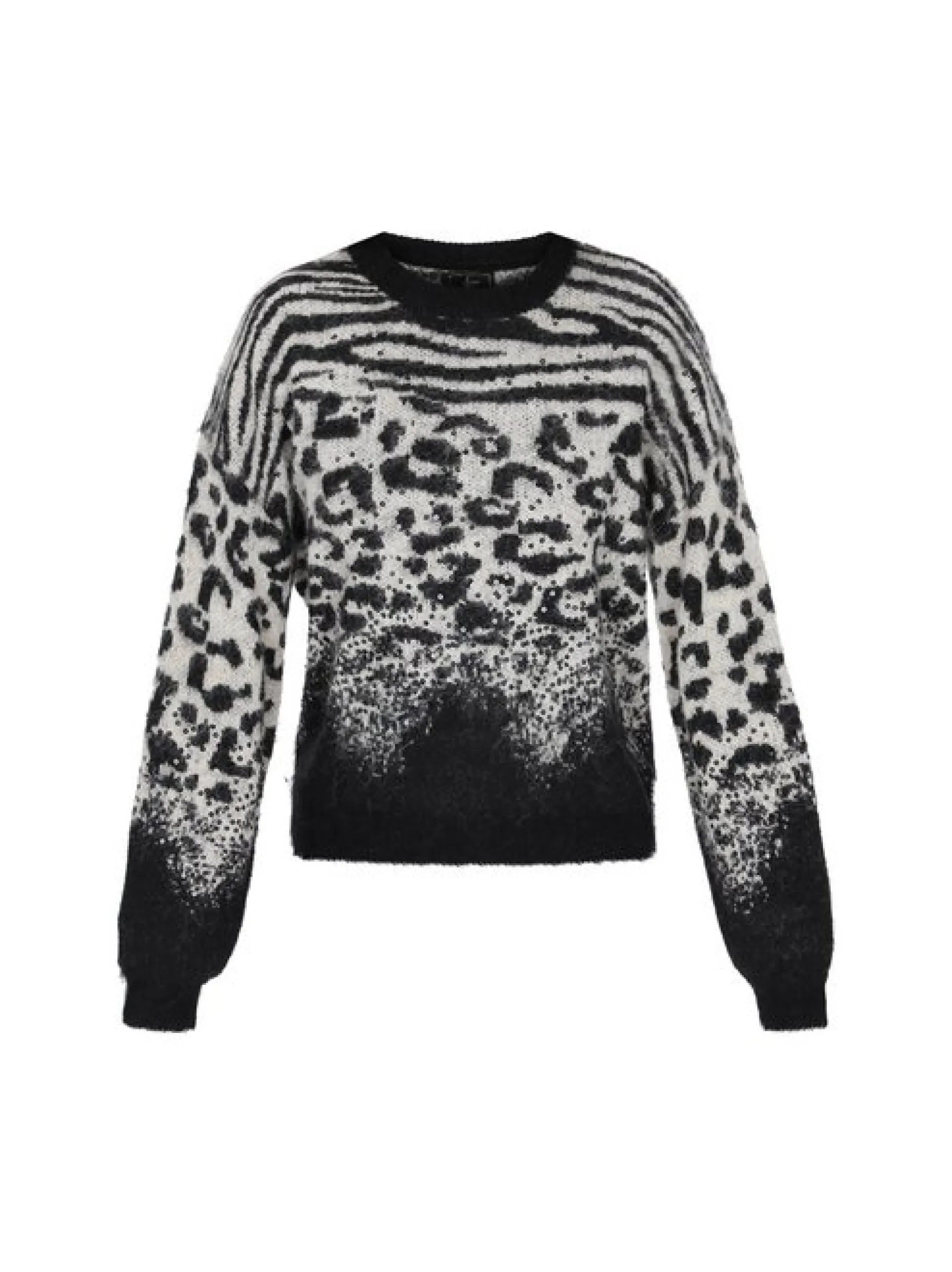 Faina Damen Pullover in beige - Ausschnitt: Rundhals
