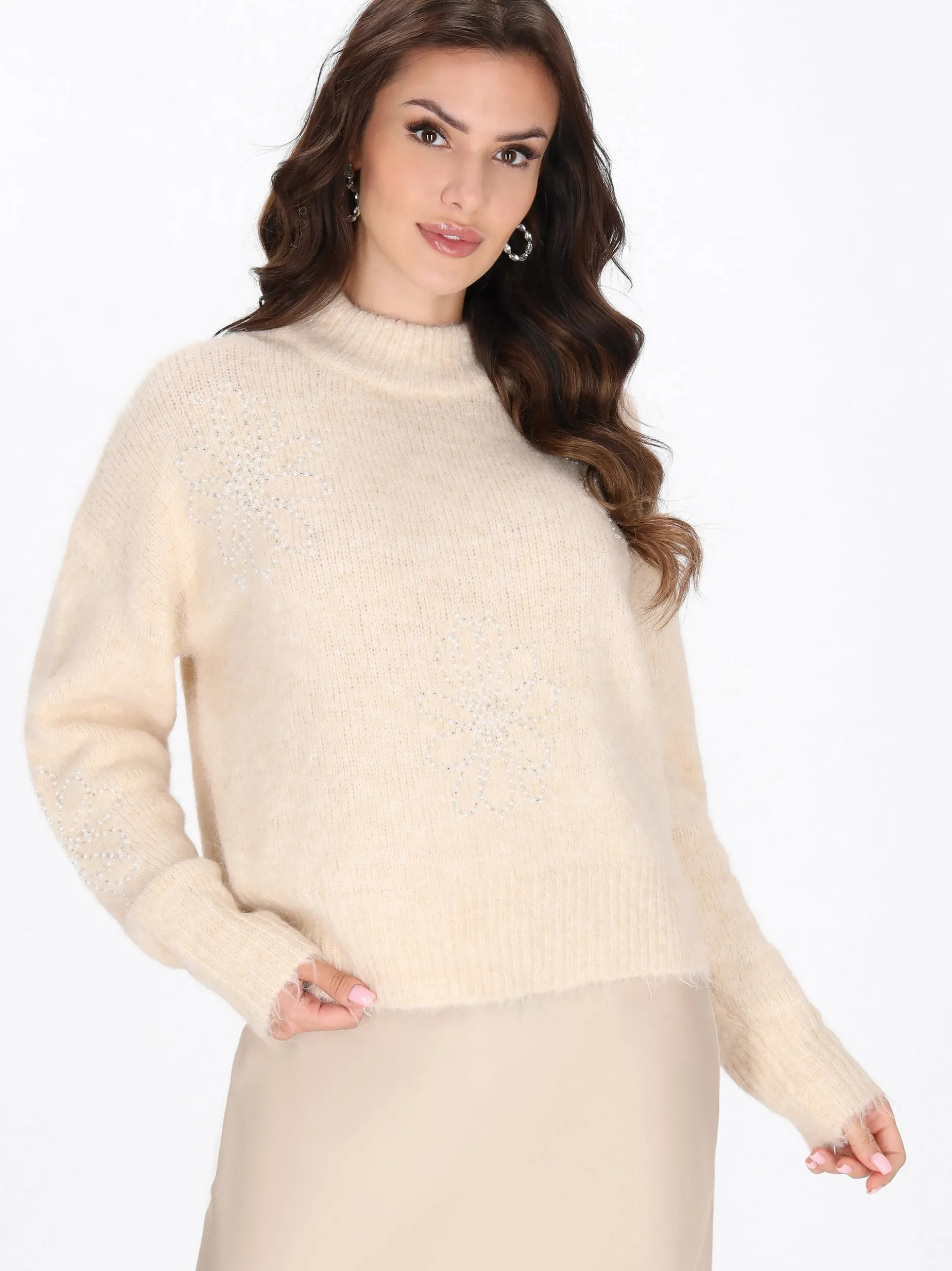 Faina Damen Pullover in beige