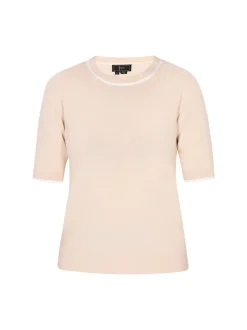 Faina Damen Pullover in beige - Ausschnitt: Rundhals