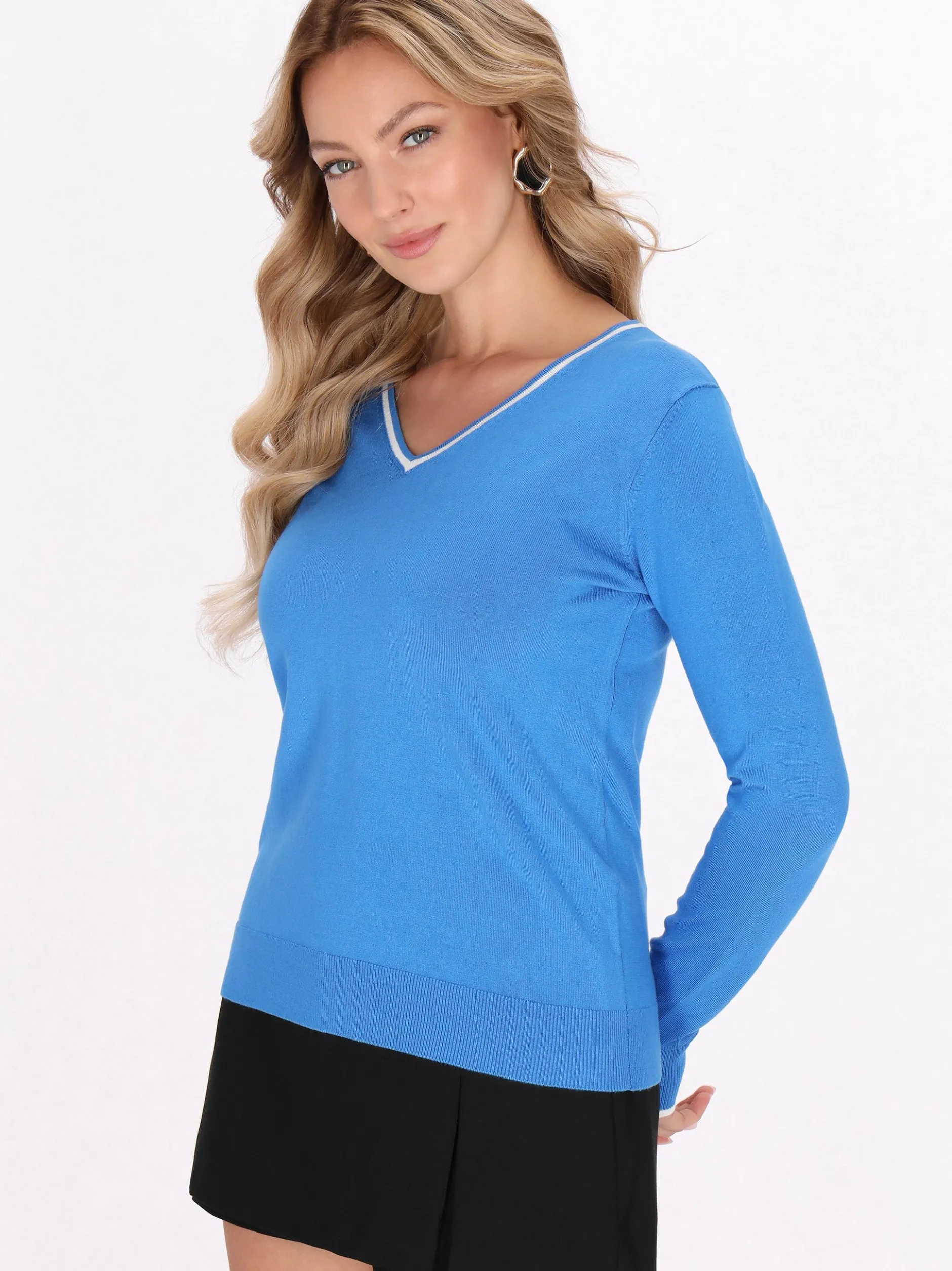 Faina Damen Pullover in blau