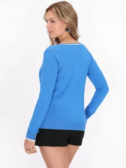 Faina Damen Pullover in blau