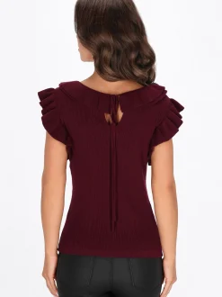 Faina Damen Pullover in bordeaux
