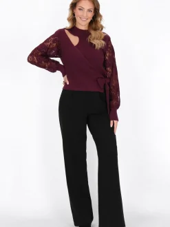 Faina Damen Pullover in bordeaux