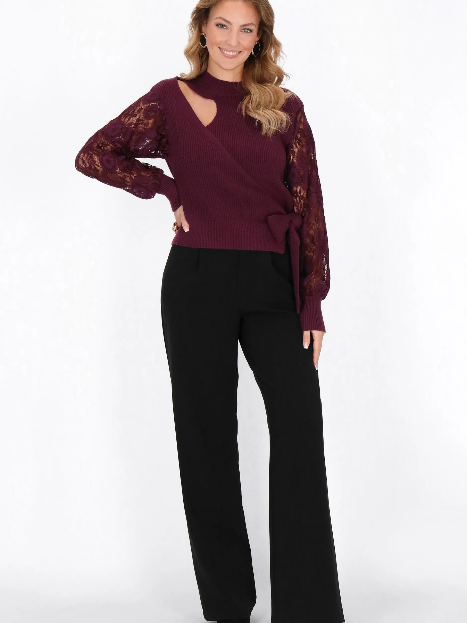 Faina Damen Pullover in bordeaux