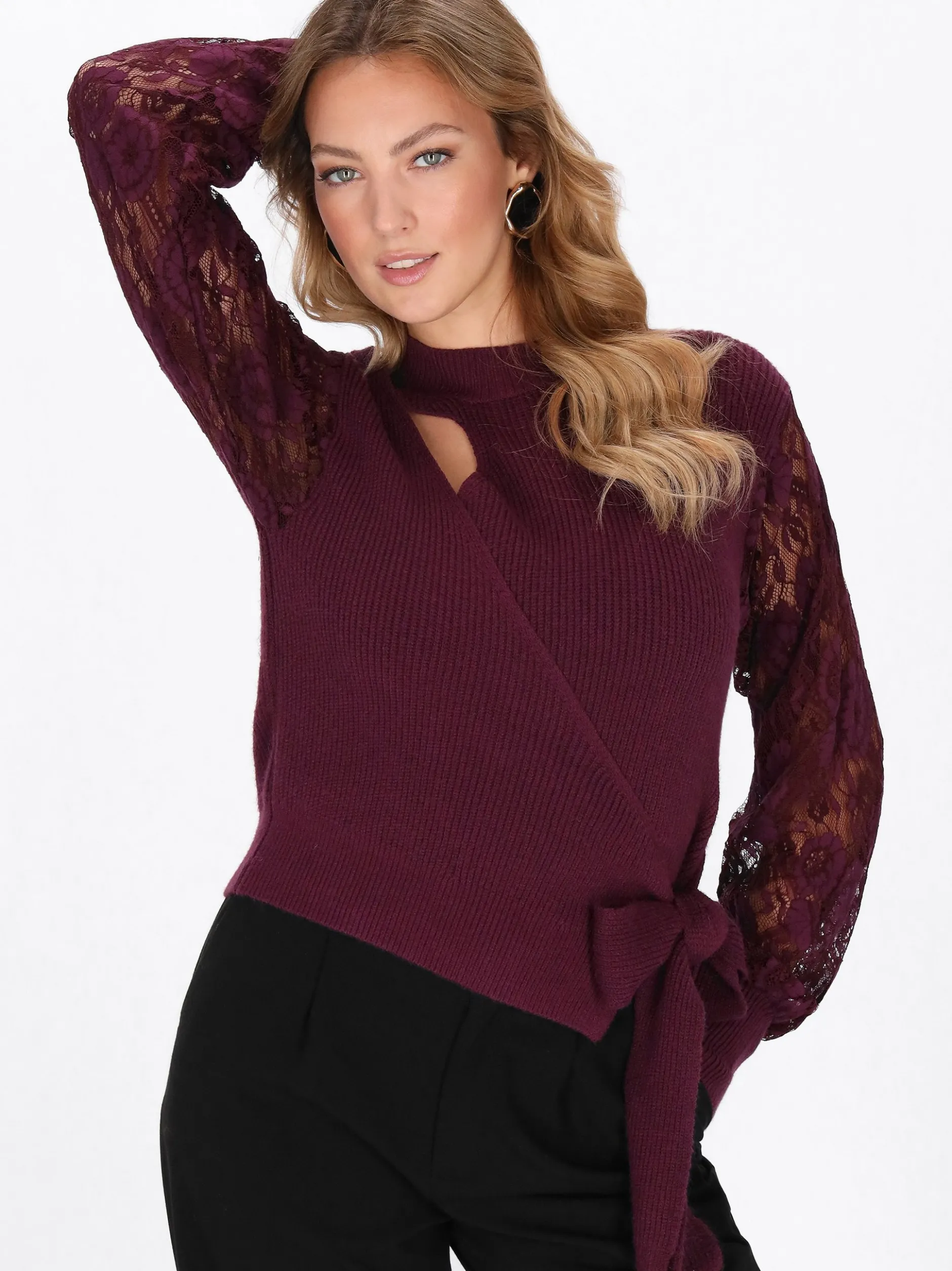 Faina Damen Pullover in bordeaux