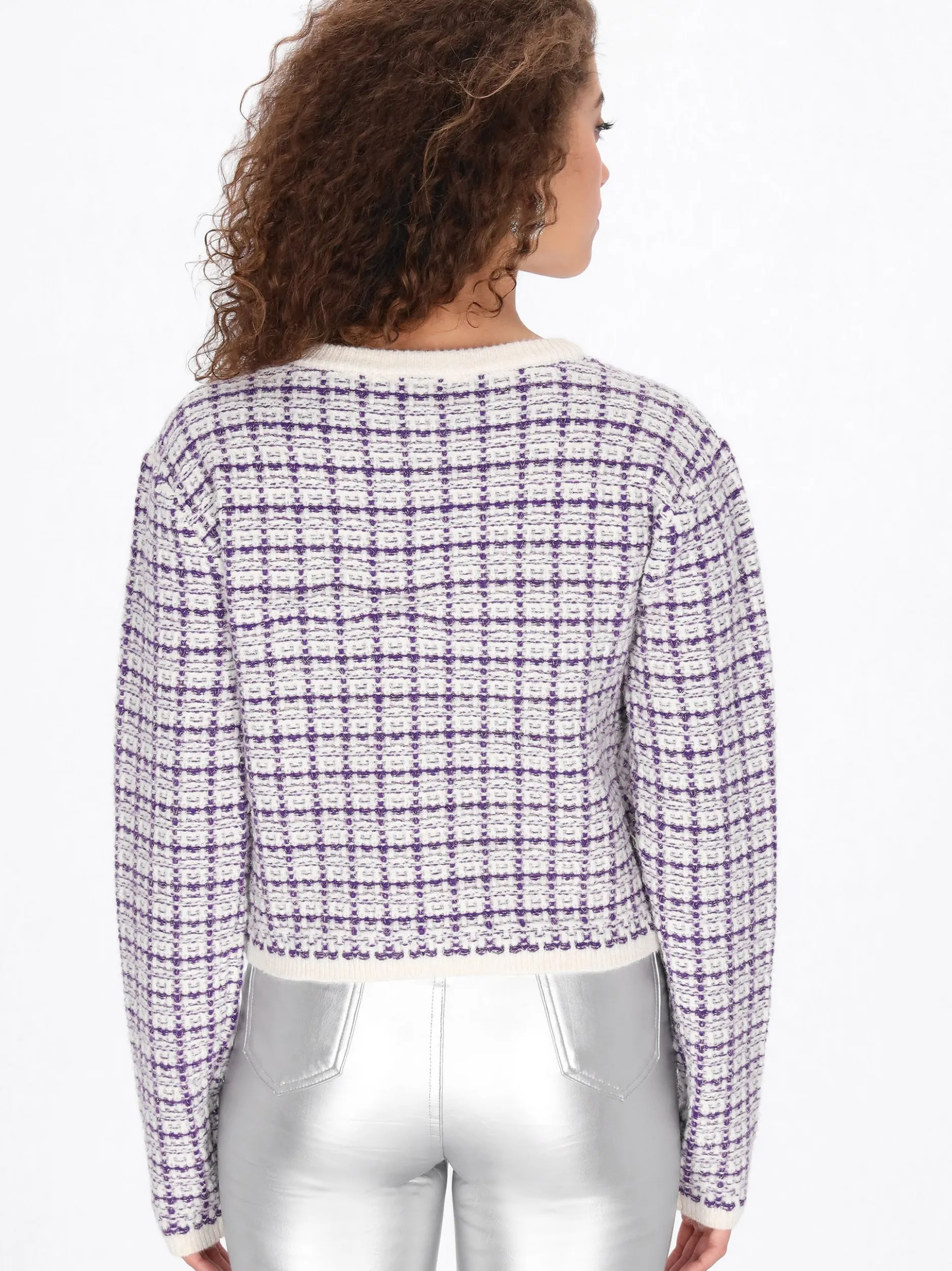 Faina Damen Pullover in ecru - Ausschnitt: Rundhals