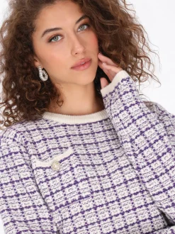 Faina Damen Pullover in ecru - Ausschnitt: Rundhals