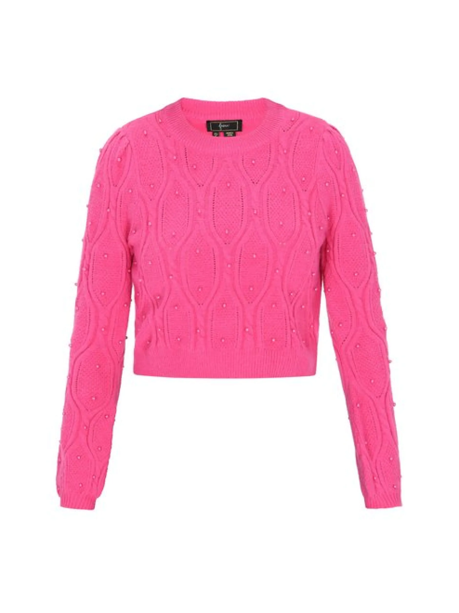 Faina Damen Pullover in fuchsia - Ausschnitt: Rundhals