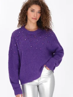 Faina Damen Pullover in lila