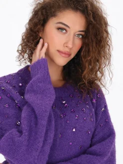 Faina Damen Pullover in lila