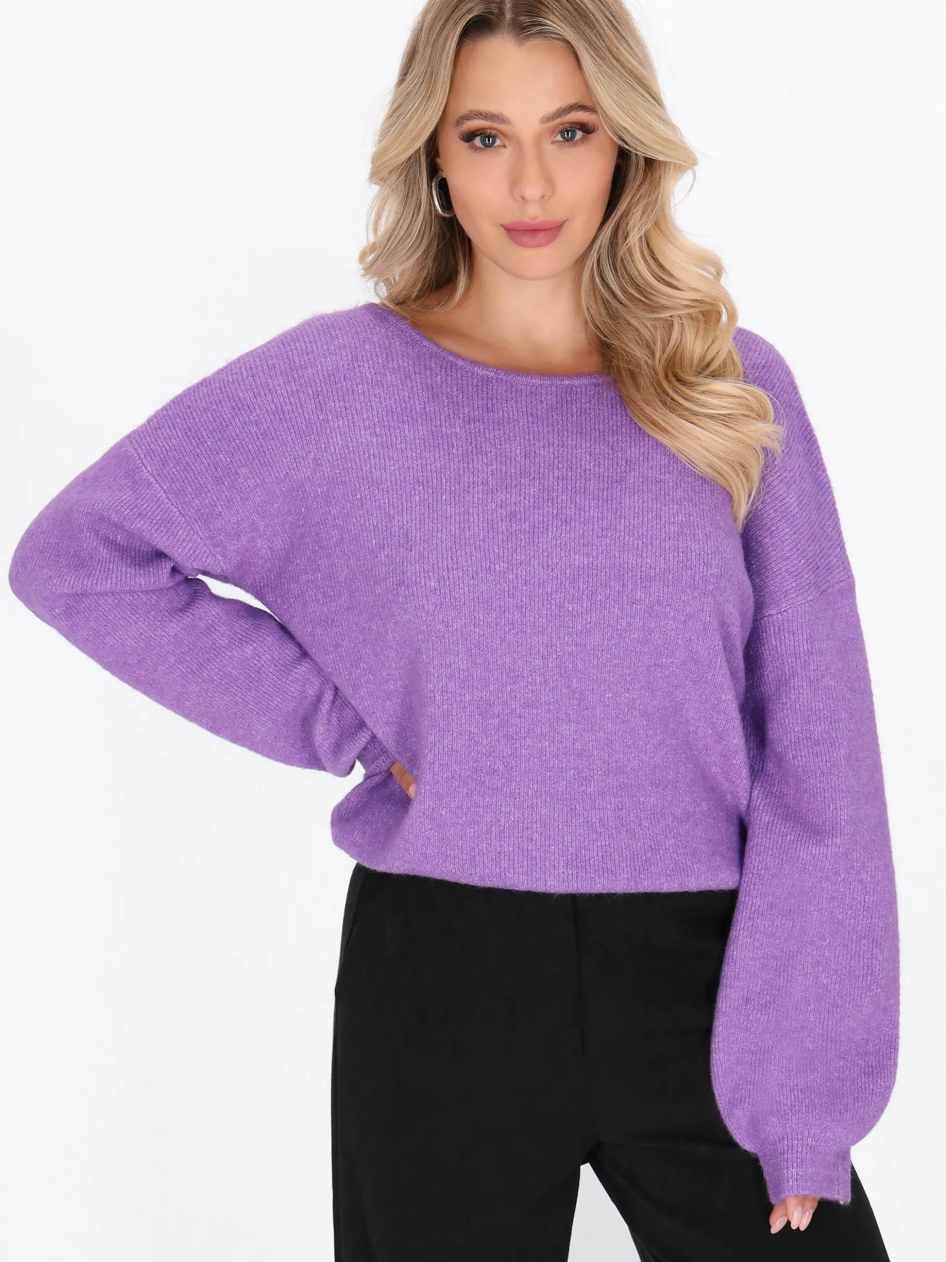Faina Damen Pullover in lila