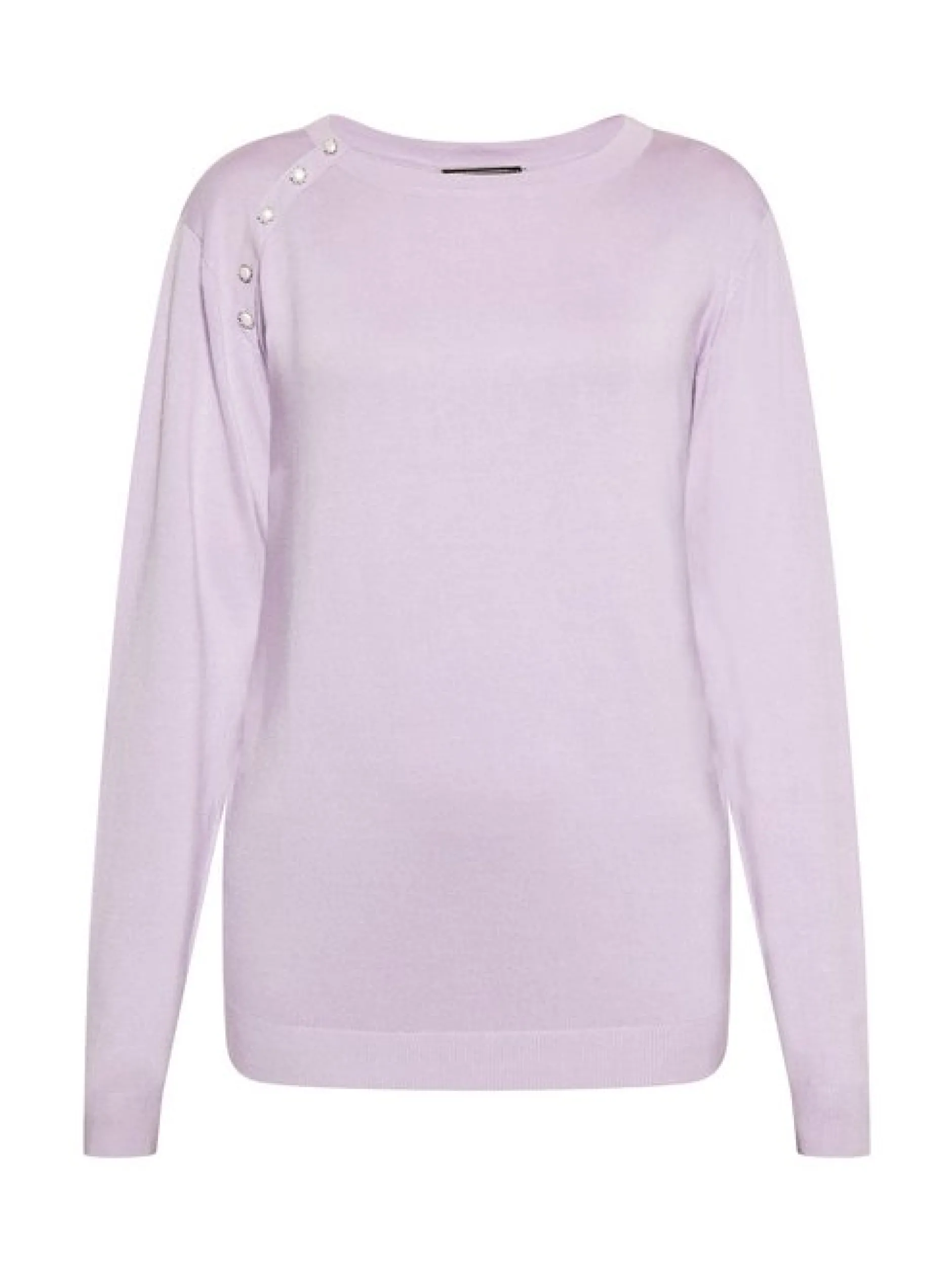 Faina Damen Pullover in lila - Ausschnitt: Rundhals