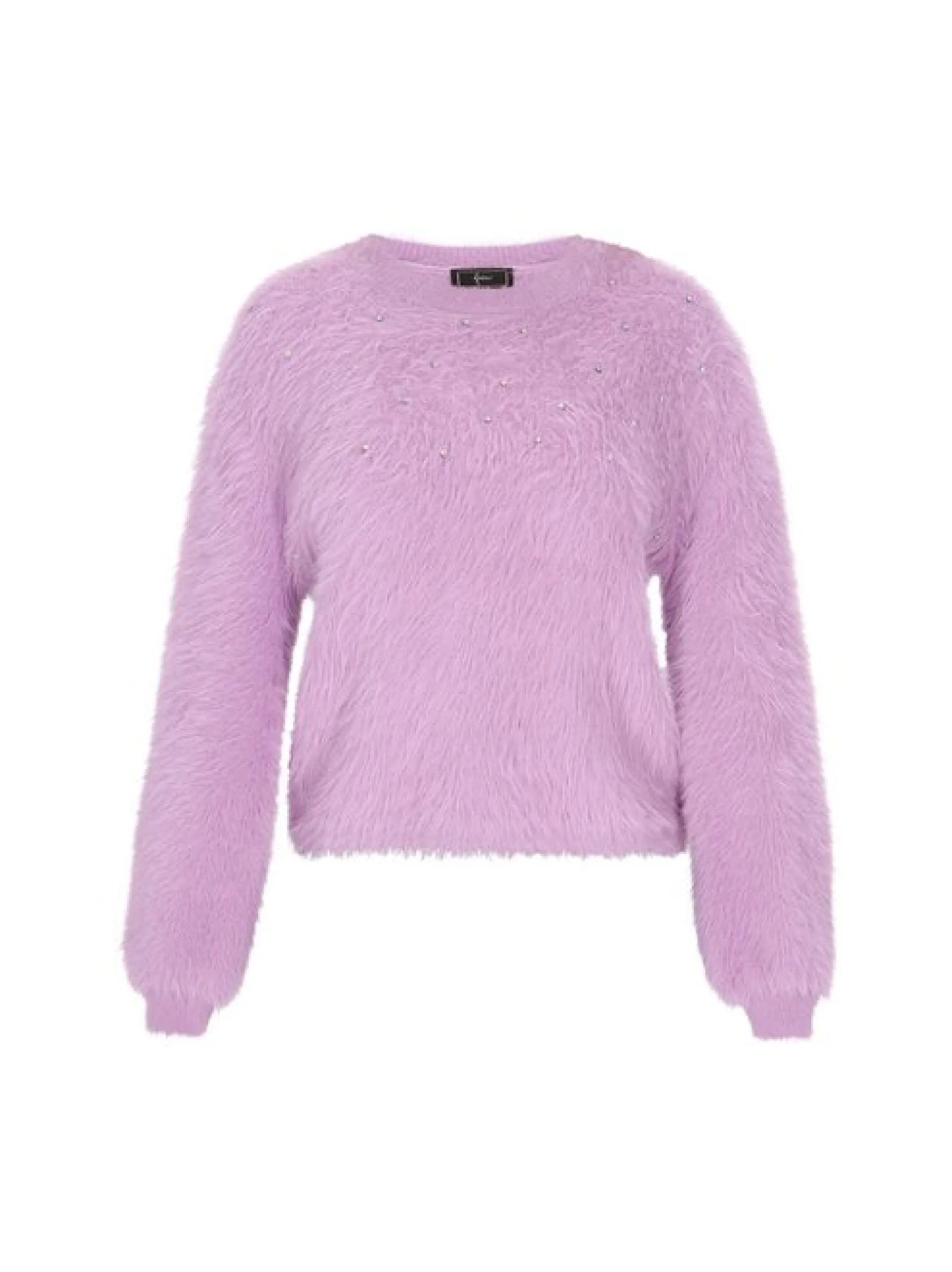 Faina Damen Pullover in lila - Ausschnitt: Rundhals
