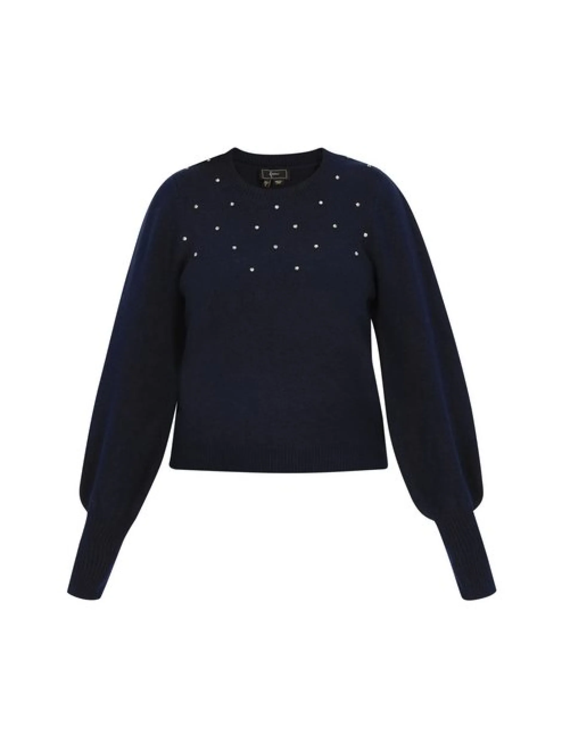 Faina Damen Pullover in marine - Ausschnitt: Rundhals