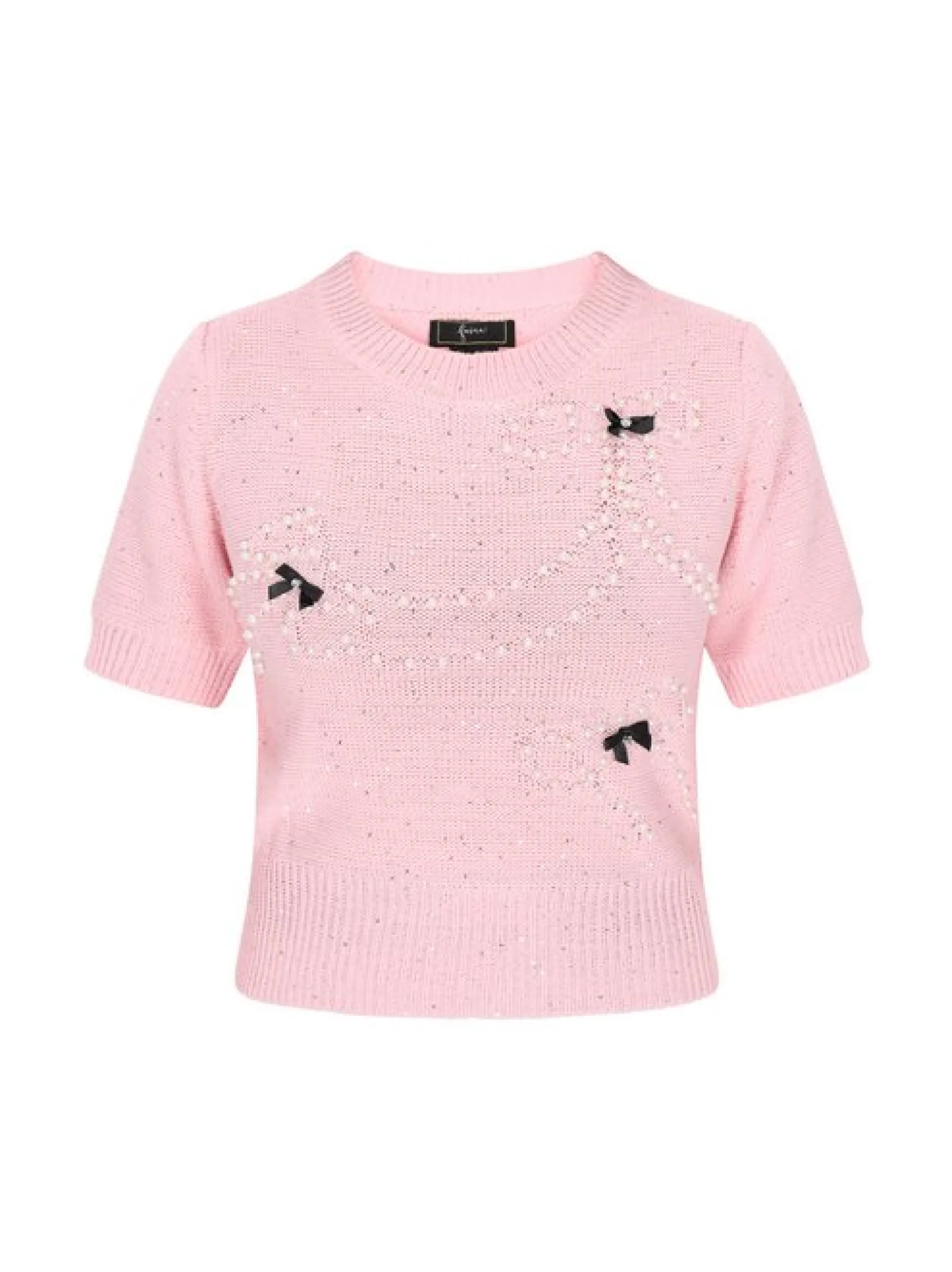 Faina Damen Pullover in rosa - Ausschnitt: Rundhals