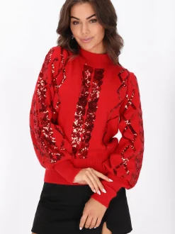 Faina Damen Pullover in rot