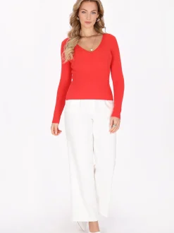 Faina Damen Pullover in rot