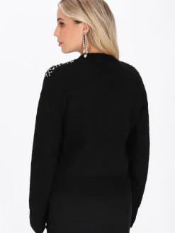 Faina Damen Pullover in schwarz