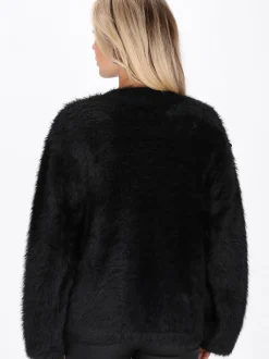 Faina Damen Pullover in schwarz - Ausschnitt: Rundhals
