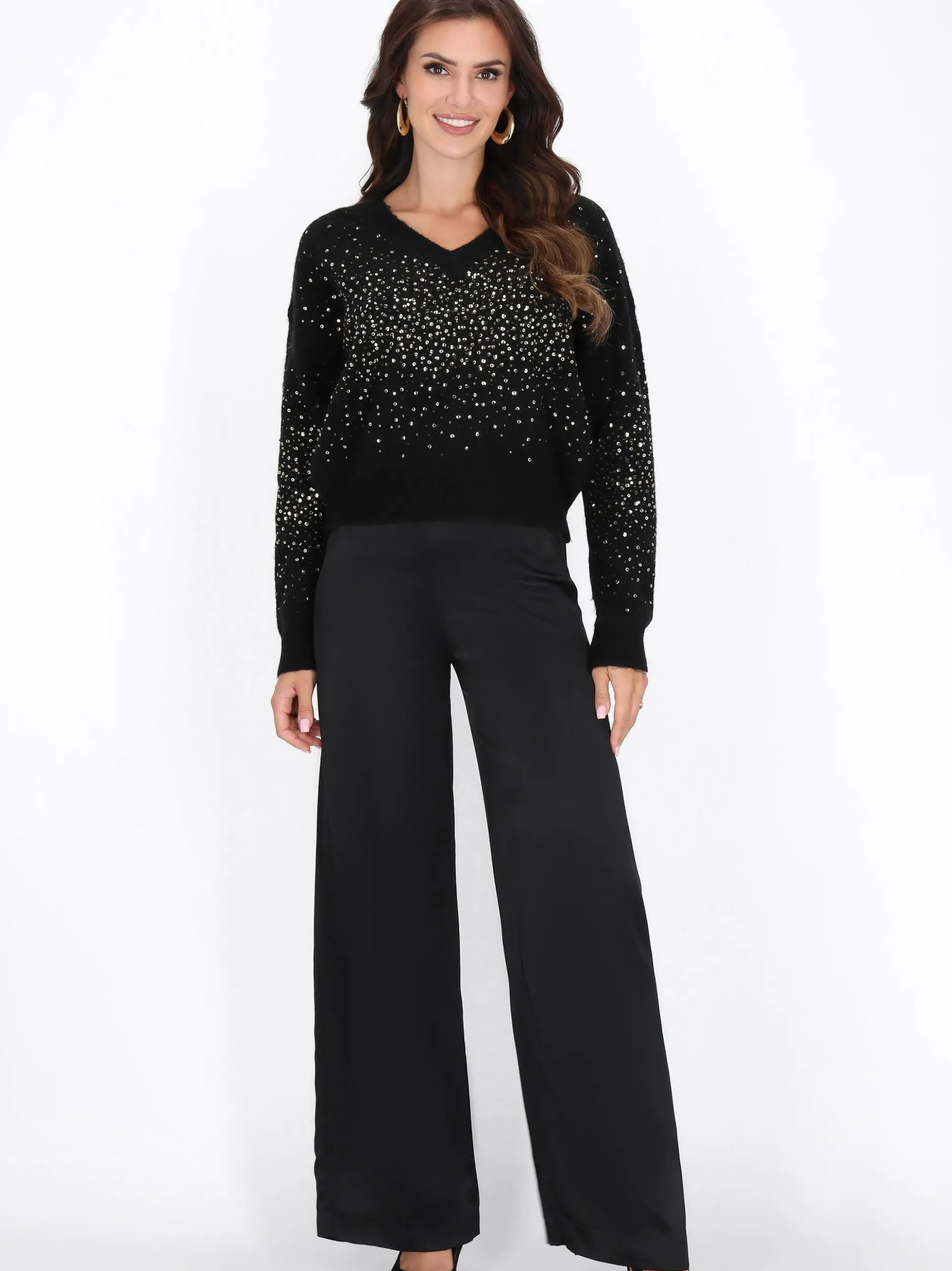 Faina Damen Pullover in schwarz