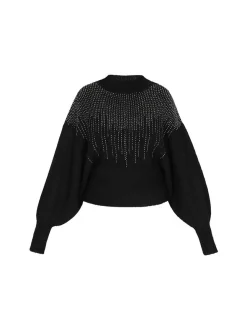 Faina Damen Pullover in schwarz