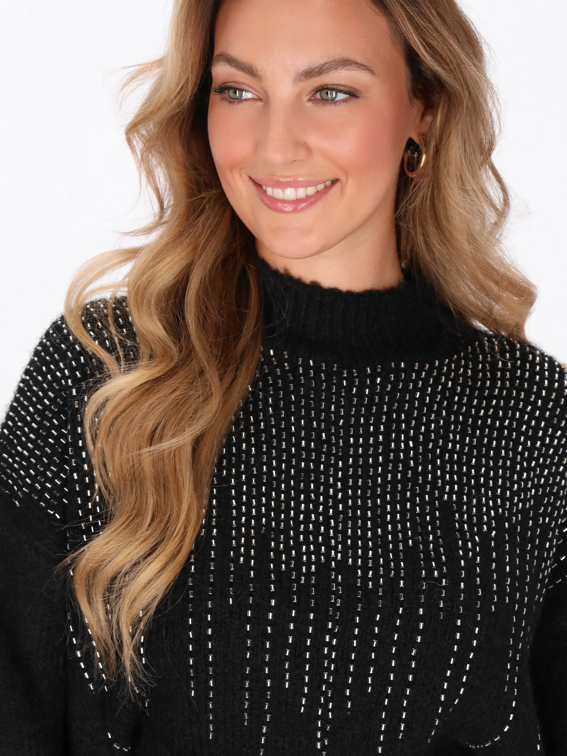 Faina Damen Pullover in schwarz