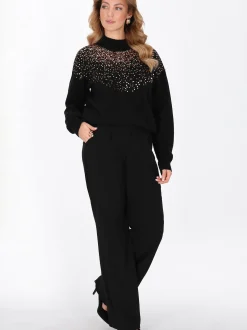 Faina Damen Pullover in schwarz