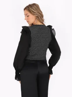 Faina Damen Pullover in schwarz