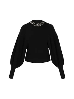 Faina Damen Pullover in schwarz