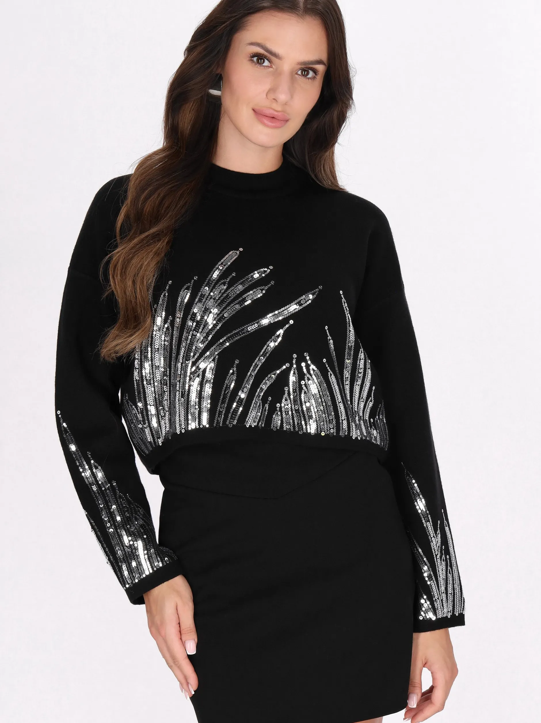 Faina Damen Pullover in schwarz