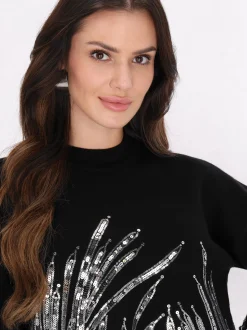 Faina Damen Pullover in schwarz