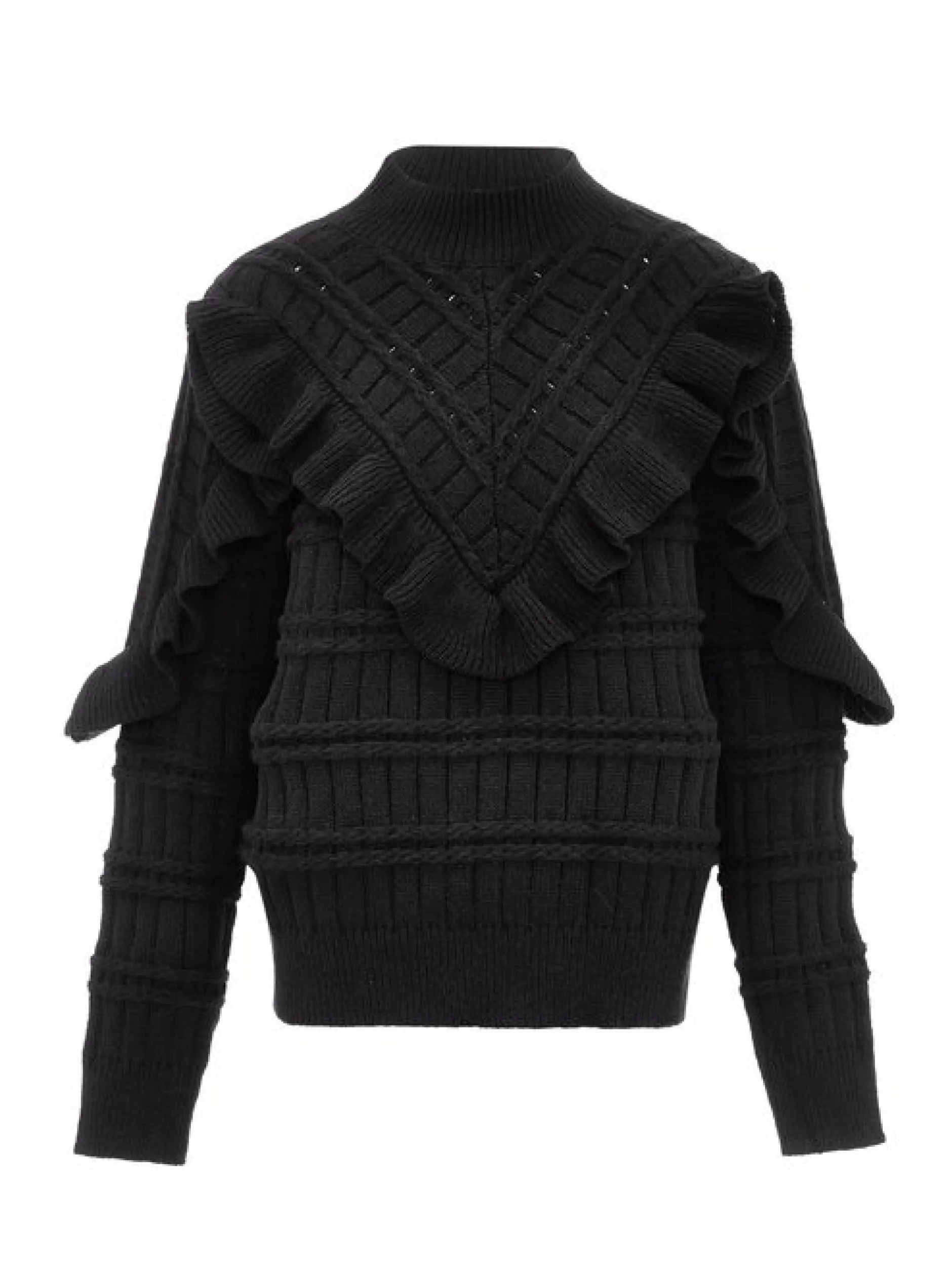 Faina Damen Pullover in schwarz - Ausschnitt: Rundhals