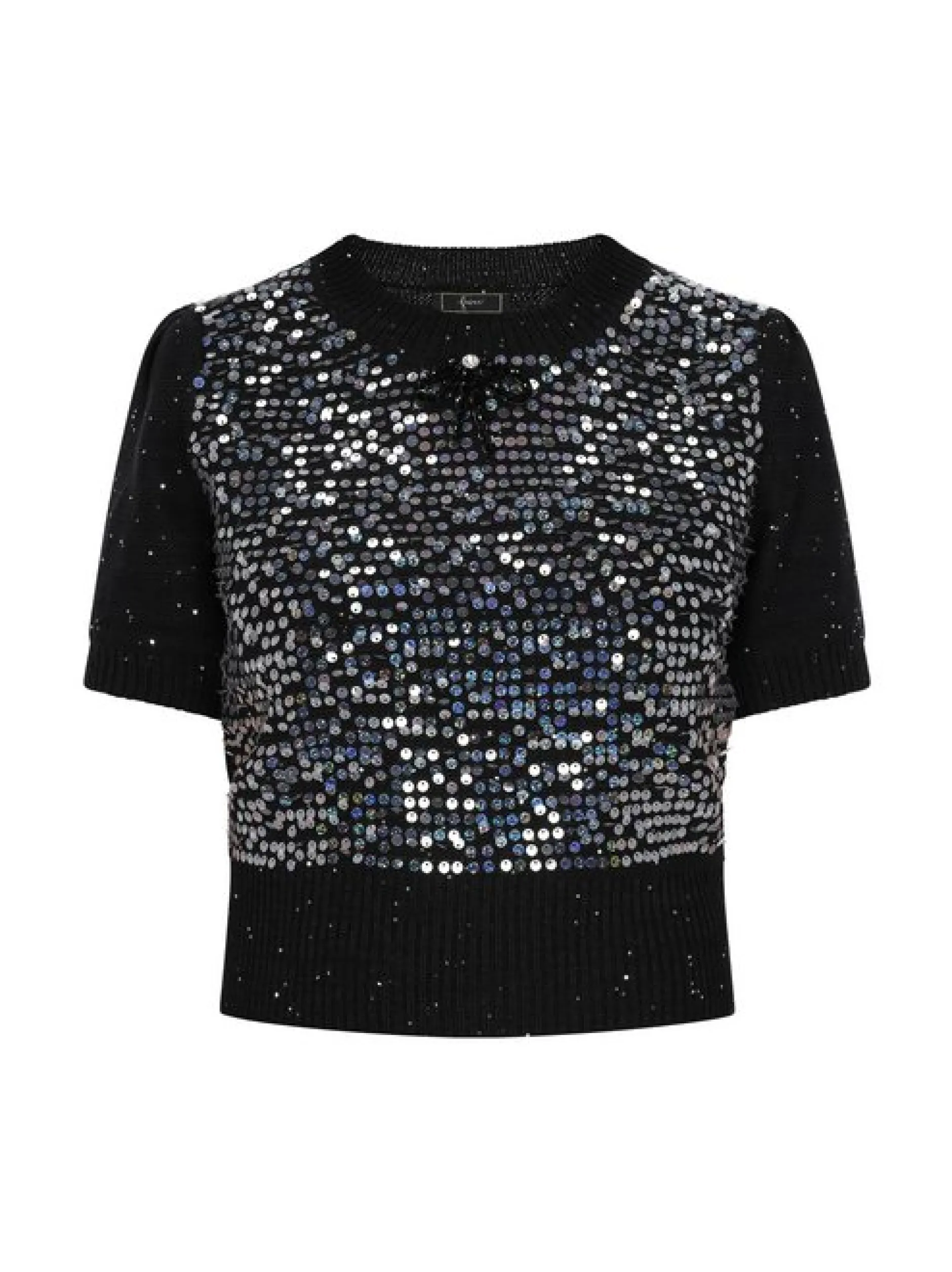 Faina Damen Pullover in schwarz - Ausschnitt: Rundhals