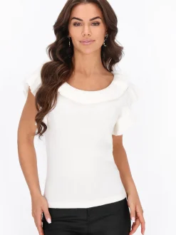 Faina Damen Pullover in weiß