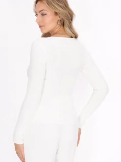Faina Damen Pullover in weiß