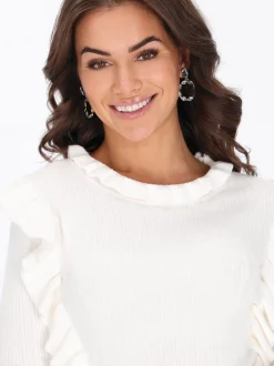 Faina Damen Pullover in weiß