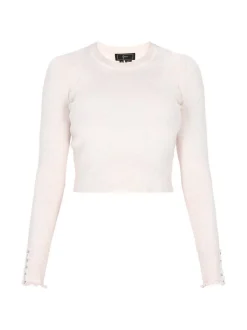 Faina Damen Pullover in weiß - Ausschnitt: Rundhals