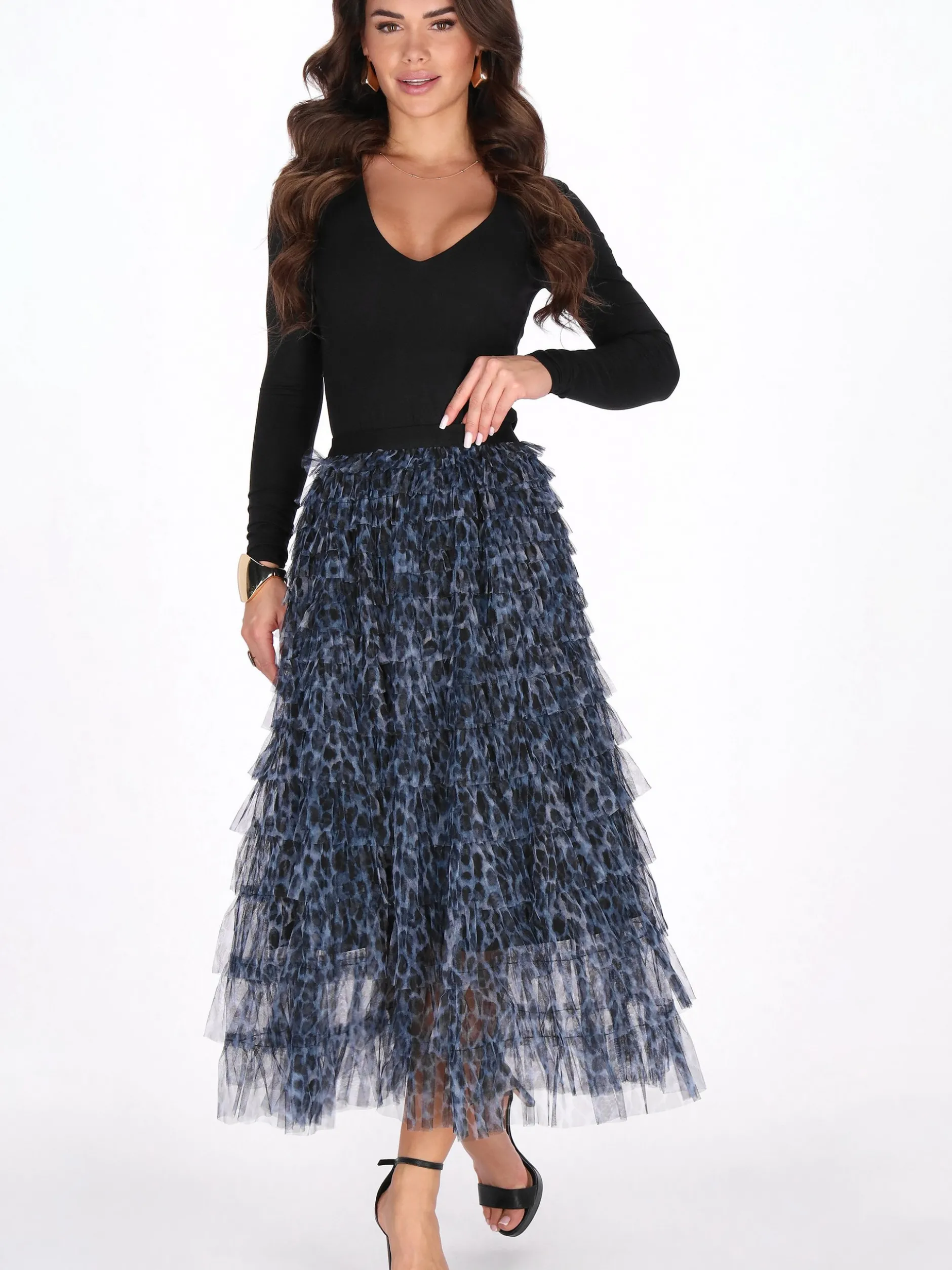 Faina Damen Rock in schwarz