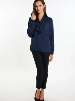 Faina Damen Schluppenbluse in marine
