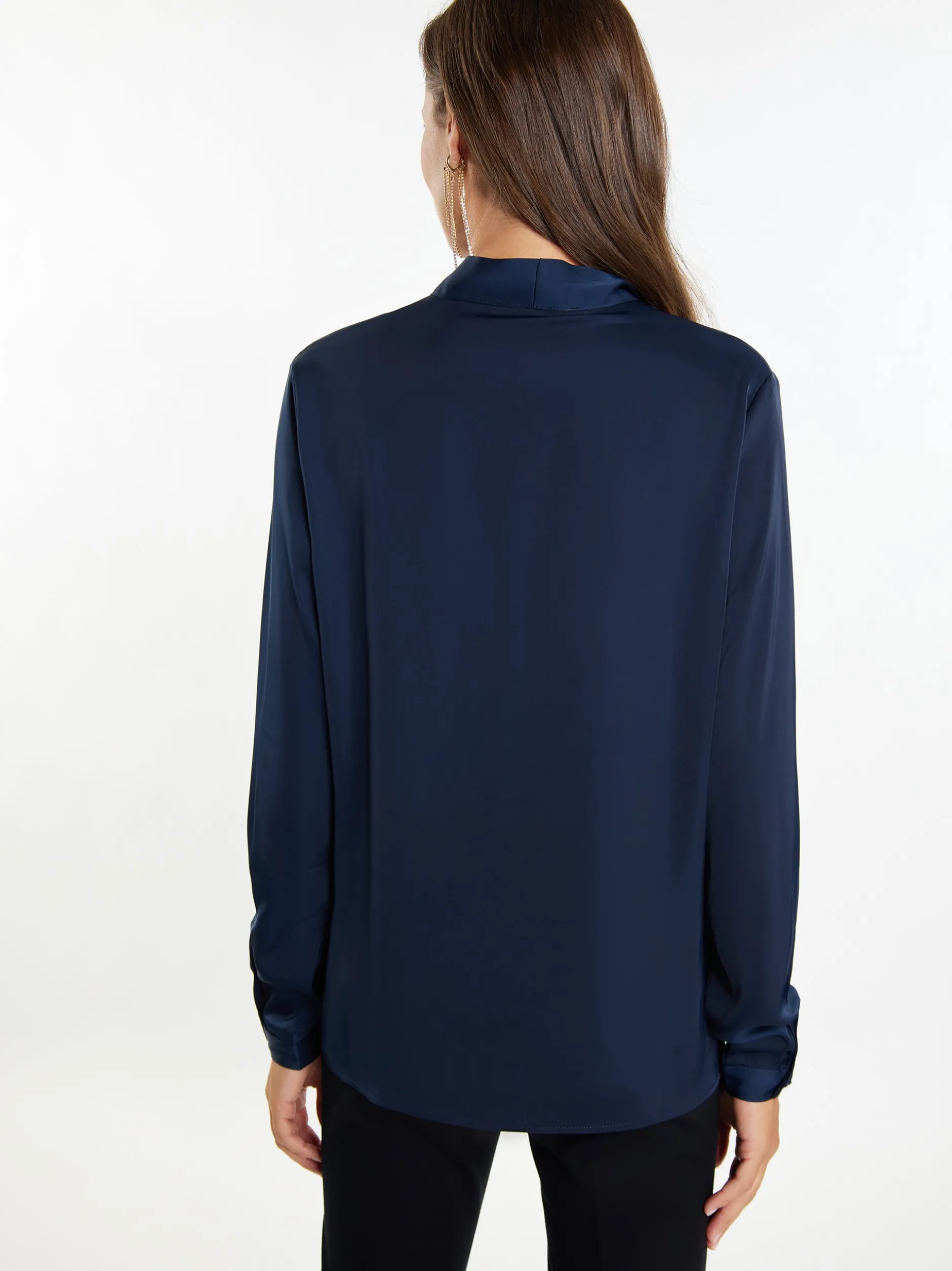 Faina Damen Schluppenbluse in marine