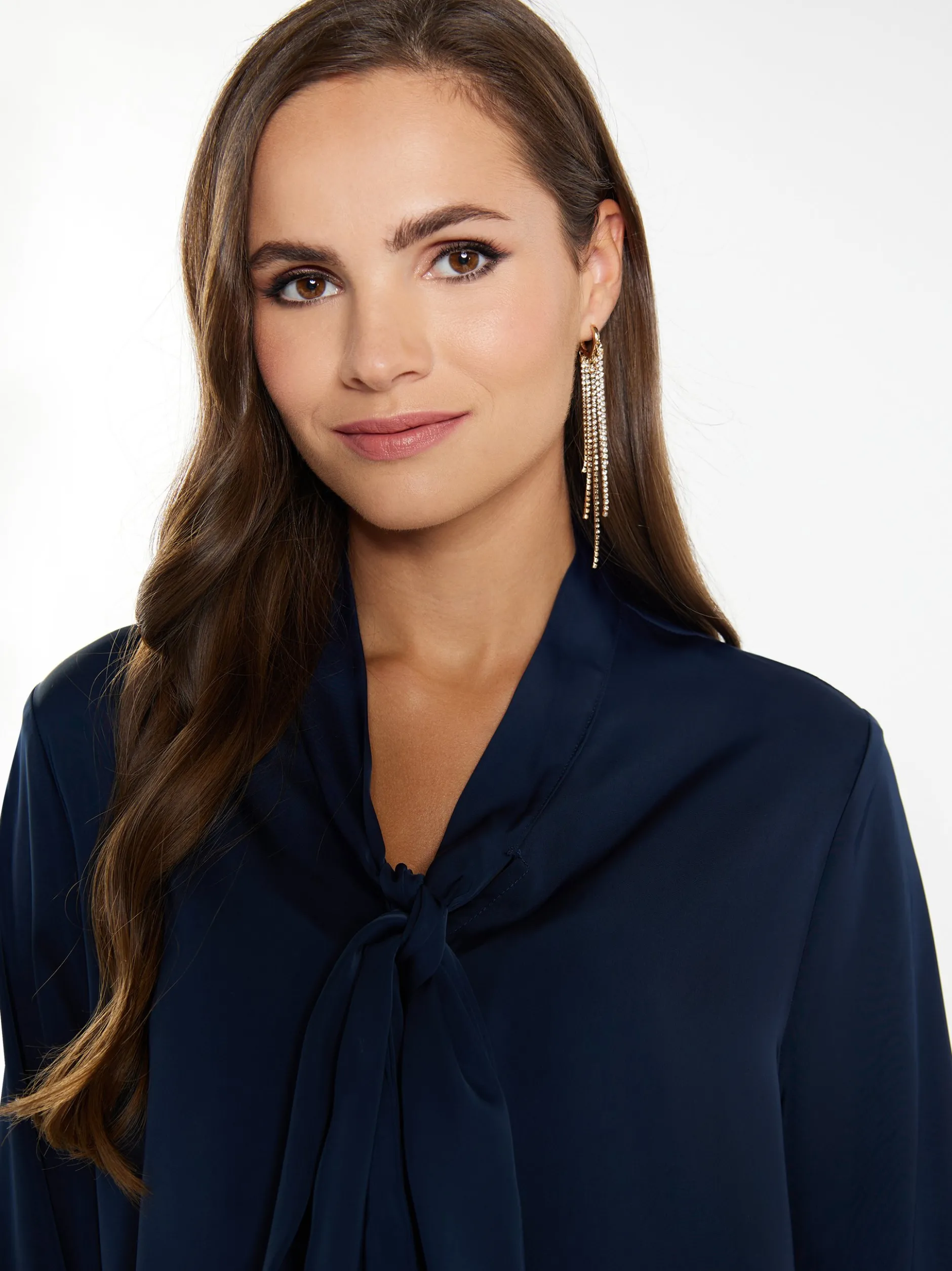 Faina Damen Schluppenbluse in marine